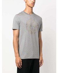 Versace Medusa Logo Embellished Cotton T Shirt