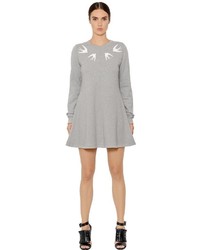 McQ by Alexander McQueen Embellished Heavy Cotton Jersey Dress