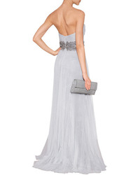 Marchesa Chantilly Lace Column Gown