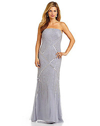 Adrianna Papell Strapless Beaded Gown