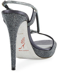Rene Caovilla Embellished Dressy Sandal Steel