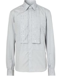 Grey Embellished Long Sleeve Shirt