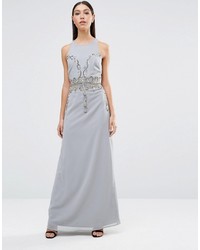 Grey Embellished Sequin Dress