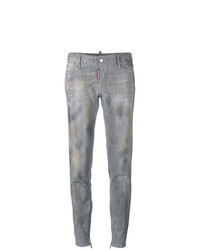 Grey Embellished Skinny Jeans
