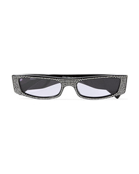 Alexandre Vauthier Alain Mikli Edwidge Crystal Embellished Square Frame Acetate Sunglasses