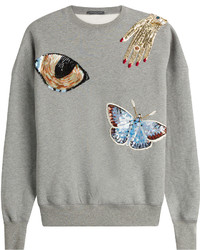 Alexander McQueen Embellished Cotton Sweatshirt