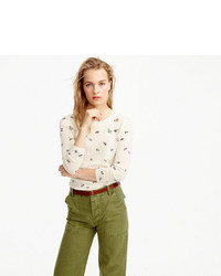 J.Crew Tippi Sweater In Embellished Bee Print