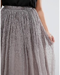 Asos Curve Curve Tulle Prom Skirt With Embellisht