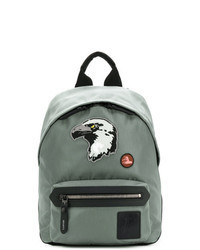 Grey Embroidered Backpack