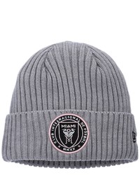 New Era Gray Inter Miami Cf Tech Pack Cuffed Knit Hat At Nordstrom