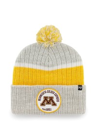 '47 Gray Minnesota Golden Gophers Holcomb Cuffed Knit Hat With Pom At Nordstrom