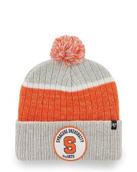 '47 Gray Syracuse Orange Holcomb Cuffed Knit Hat With Pom At Nordstrom