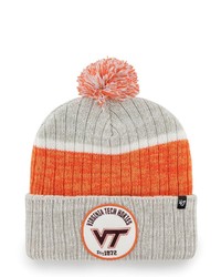 '47 Gray Virginia Tech Hokies Holcomb Cuffed Knit Hat With Pom At Nordstrom