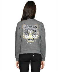 Kenzo Tiger Embroidered Jersey Bomber Jacket