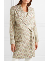 Brock Collection Claire Embroidered Cotton And Silk Blend Brocade Coat