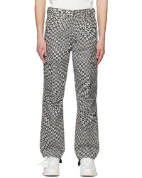 Grey Embroidered Cargo Pants