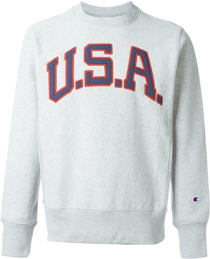 Embroidered Usa Patch Sweatshirt 