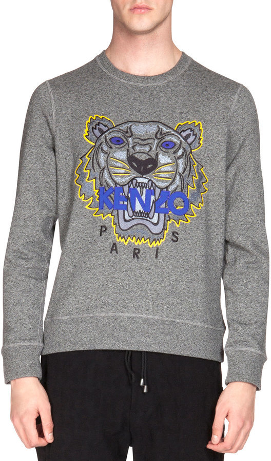 kenzo embroidered tiger crew sweat