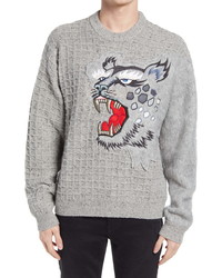 Kenzo Embroidered Tiger Wool Blend Sweater