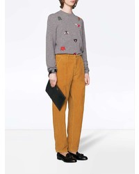 Gucci Embroidered Wool Knit Sweater