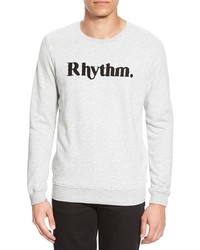 rhythm Flagship Embroidered Logo Crewneck Sweatshirt