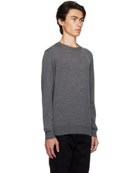 Lanvin Gray Embroidered Sweater