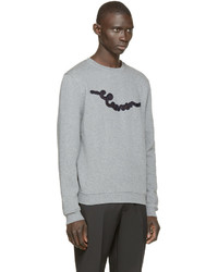Carven Grey Embroidered Sweatshirt