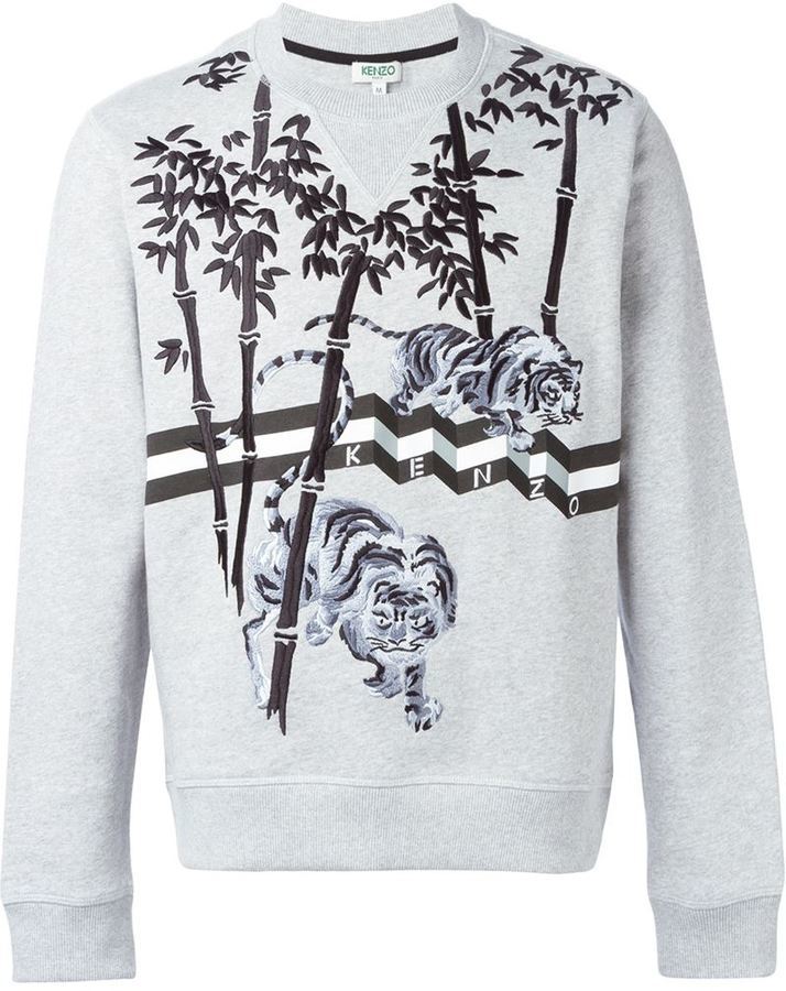 Kenzo embroidered hotsell tiger sweatshirt