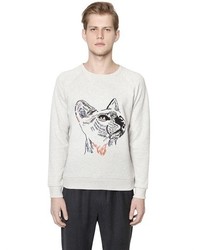 Paul & Joe Cat Embroidered Cotton Sweatshirt