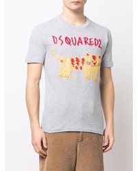 DSQUARED2 Cat Embroidered Logo T Shirt