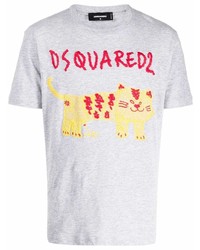 DSQUARED2 Cat Embroidered Logo T Shirt