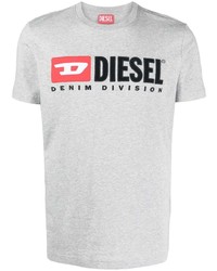 Diesel Embroidered Denim Division Logo T Shirt