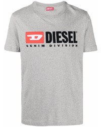 Diesel Embroidered Logo Cotton T Shirt