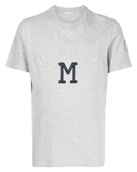 Moncler Embroidered Logo Cotton T Shirt