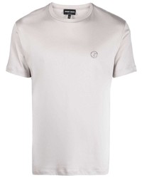 Giorgio Armani Embroidered Logo Crew Neck T Shirt