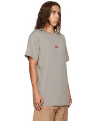 424 Gray Embroidered T Shirt