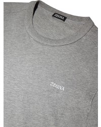 Zegna Logo Embroidered Short Sleeve T Shirt