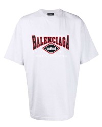 Balenciaga Logo Embroidered Short Sleeved T Shirt