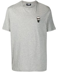 Karl Lagerfeld Logo Patch Crew Neck T Shirt