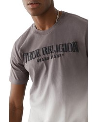 True Religion Brand Jeans Ombre Puff Print Logo Graphic Tee