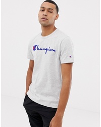 Champion T Shirt With Large Logo In Grey