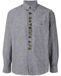 A Bathing Ape Embroidered Logo Button Down Shirt