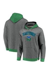 FANATICS Branded Heathered Graygreen Hartford Whalers True Classics Signature Fleece Pullover Hoodie In Heather Gray At Nordstrom