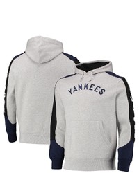 Mitchell & Ness Gray New York Yankees Fusion Fleece Pullover Hoodie