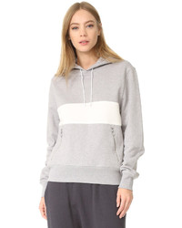 Grey Embroidered Hoodie