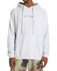 Off-White Embroidered Barrel Worker Logo Cotton Blend Hoodie