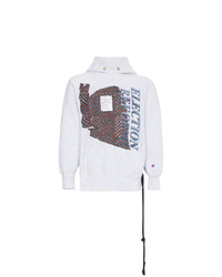 Election Reform Embroidered Patchwork Cotton Hoodie