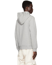 Moncler Gray Embroidered Hoodie