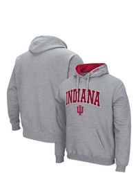 Colosseum Heathered Gray Indiana Hoosiers Arch Logo 30 Pullover Hoodie