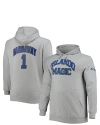 Mitchell & Ness Penny Hardaway Heathered Gray Orlando Magic Big Tall Name Number Pullover Hoodie In Heather Gray At Nordstrom